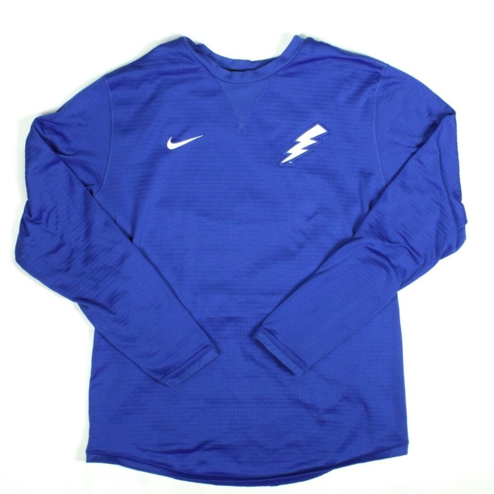 Nike Air Force Falcons Long Sleeve Pullover Small Logo Blue Mens Large